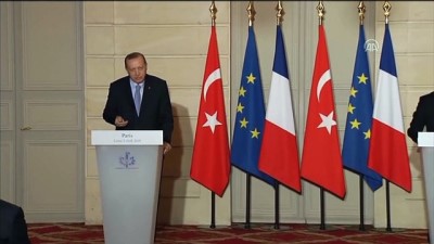 basin toplantisi - Cumhurbaşkanı Erdoğan'dan Fransız gazetecinin sorusuna tepki - PARİS Videosu