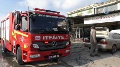 sanayi sitesi -  Denizli’de araç tamiri sırasında LPG'den sızan gaz alev aldı: 1 yaralı  Videosu