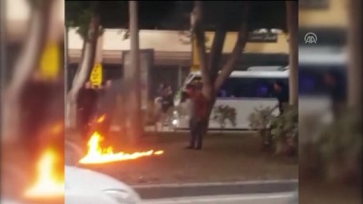 Kendisini yakmaya çalışan kişiyi vatandaşın hamlesi kurtardı - ADANA