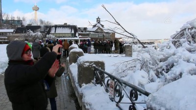 selale - Niagara Şelalesi buzla kaplandı - KANADA  Videosu