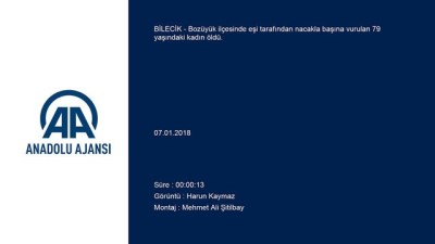 yasli kadin - Tartıştığı 79 yaşındaki eşini nacakla öldürdü - BİLECİK Videosu