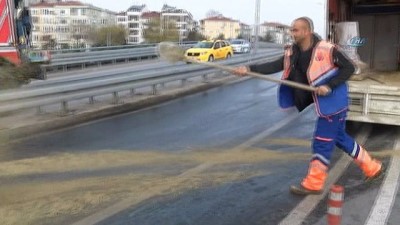 kirkoy -  Bakırköy Sahil Yolunda beton mikseri devrildi  Videosu
