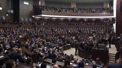 grup toplantisi - Cumhurbaşkanı Erdoğan : “İsrail’in şımarıklıkları bölge ile birlikte tüm dünyayı felakete doğru sürüklemektedir” - TBMM  Videosu