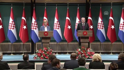 Erdoğan: 'Türkiye ile Hırvatistan arasındaki işbirliğinin daha da pekiştirilmesi konusunda mutabık kaldık' - ANKARA