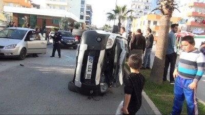 aktuel -  Manavgat’ta cipin çarptığı araç böyle devrildi: 2 yaralı  Videosu