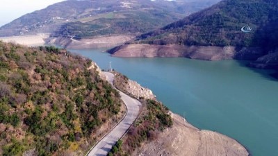 icme suyu -  Su seviyesinin yüzde 28’e düştüğü Yuvacık Barajı havadan görüntülendi  Videosu