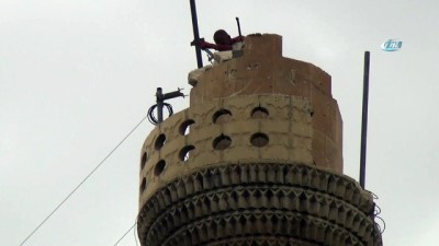 guvenlik onlemi -  Cami minaresinde yürekleri ağza getirdi  Videosu