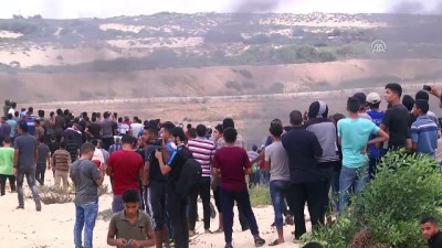 israil - İsrail Gazze sınırında 37 Filistinliyi yaraladı (1) - GAZZE Videosu