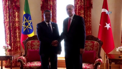  Cumhurbaşkanı Erdoğan, Etiyopya Cumhurbaşkanı Teshome ile bir araya geldi 