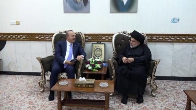  - Bakan Çavuşoğlu, Sadr Hareketi Lideri Seyyit Mukteda Sadr ile görüştü