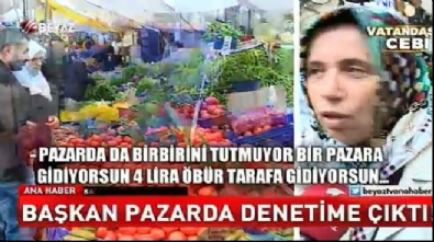 Başkan pazarda denetime çıktı