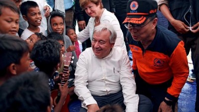 gesi - BM Genel Sekreteri Guterres Endonezya'da deprem bölgesini ziyaret etti Videosu