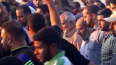 insani kriz - İsmail Heniyye, Büyük Dönüş Yürüyüşü gösterilerine katıldı - GAZZE  Videosu