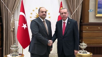  Cumhurbaşkanı Erdoğan, Katar Savunma Bakanını kabul etti