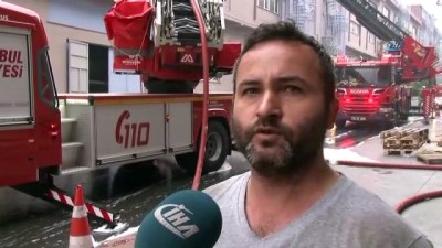 ikitelli -  Başakşehir'de fabrika yangını havadan görüntülendi Videosu