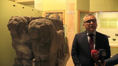 alt yapi calismasi - 2800 yıllık 'Çift Aslan' heykeli evine kavuştu - NİĞDE  Videosu