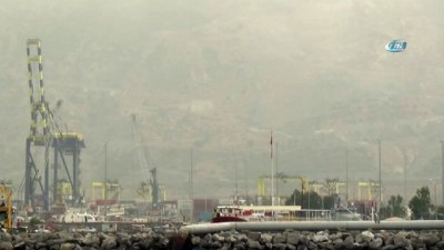 korfez -  - İskenderun Körfezi'ni toz bulutu kapladı  Videosu