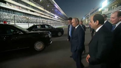 VİDEO | Putin direksiyona geçti, El Sisi'yi Formula 1 pistinde gezdirdi