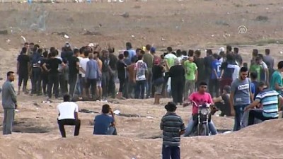 Filistinliler gösteri için Gazze sınırında toplanıyor (1) - GAZZE