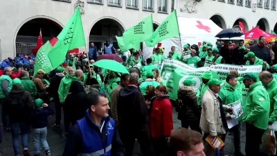 emeklilik yasi - Belçika'da emeklilik hakları protestosu - BRÜKSEL  Videosu