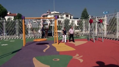  - Yenilenen parkta ilk atış Başkan Özakcan'dan 