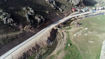 yol calismasi -  Denizden 2 bin 200 metre yükseklikteki Yeşil Yol çalışmaları havadan görüntülendi  Videosu