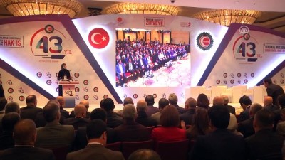 hukumet - Hak-İş Konfederasyonunun 43. kuruluş yıl dönümü - Mehmet Şahin - ANKARA  Videosu