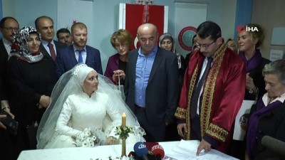 resmi nikah -  Kansere karşı mücadele ettiği hastanede dünya evine girdi Videosu