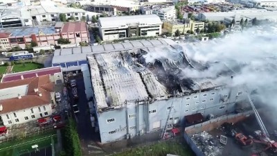 Esenyurt'ta fabrika yangını - Drone (2) - İSTANBUL 