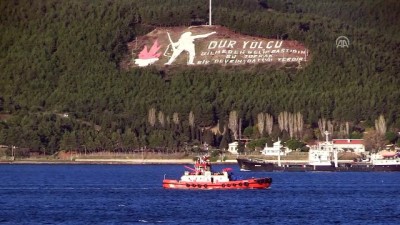 Rus askeri gemisi Çanakkale Boğazı'ndan geçti - ÇANAKKALE 