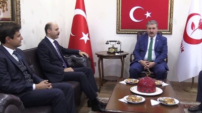 BBP Genel Başkanı Destici, Türk Eğitim-Sen Genel Başkanı Geylan'ı kabul etti - ANKARA