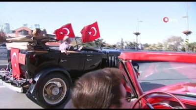 klasik otomobil -  Klasik otomobillerden “Yaşasın Cumhuriyet” konvoyu Videosu