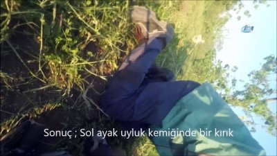 paramotor -  Tarlasını ilaçlayan çiftçiye selam vermek isterken paramotordan böyle düştü  Videosu