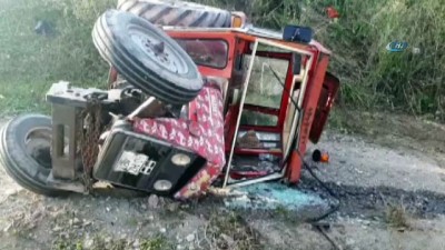 hastane -  Traktör ile motosiklet çarpıştı: 2 yaralı  Videosu