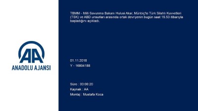 'Münbiç'te müşterek devriye başladı'