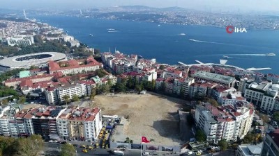 temel atma toreni -  Taksim'de AKM alanının son durumu havadan görüntülendi  Videosu