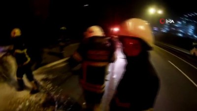  Teker kısmından alev alan tır erken müdahale ile söndürüldü 