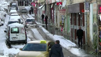 kar kalinligi -  Bayburt beyaza büründü  Videosu