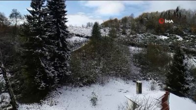 gunesli hava -  Kar yağışı yerini güneşli havaya bıraktı...Kartpostallık kar manzarası havadan görüntülendi  Videosu