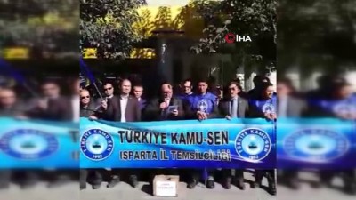 sparta -  Türk Kamu Sen’den Cumhurbaşkanı Erdoğan’a posta güvercinli mektup ve zam talebi çağrısı Videosu
