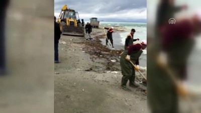 sili - Van Gölü'ne sızan zift temizlendi - VAN Videosu