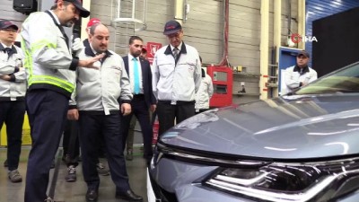 test surusu -  Bakan Varank, Toyota Fabrikası'nda üretilen ‘Corolla Sedan Hybrid’ modelini inceledi  Videosu