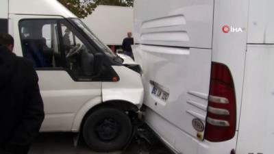 direksiyon -  Dolmuş, tur otobüsüne çarptı: 2 yaralı  Videosu