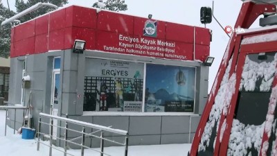 kar yagisi -  Erciyes'e lapa lapa kar yağdı...Beyaz örtü havadan görüntülendi  Videosu