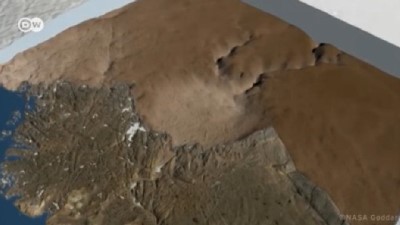 Buzul tabakasının altında bulunan ilk krater 