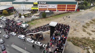 ust gecit -  Son gününde vatandaşlar TÜYAP'a akın etti, trafikte kilometrelerce kuyruk oluştu...Kitap fuarının son gününde yaşanan izdiham havadan görüntülendi Videosu