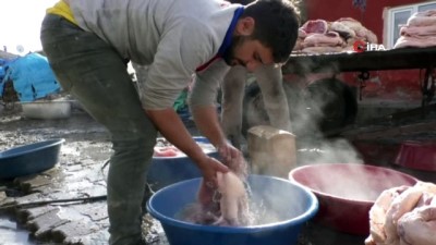 urus -  Kars’ta kar yağdı, kazlar kesilmeye başladı  Videosu