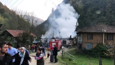 Düzce'de ev yangını