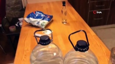 kacak icki -  Kiralık villada kaçak içki üretimine baskın: 659 şişe kaçak içki ele geçirildi  Videosu