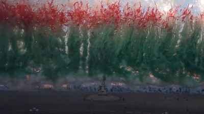  | Çinli sanatçıdan Floransa'da havai fişeklerle gökyüzüne tablo